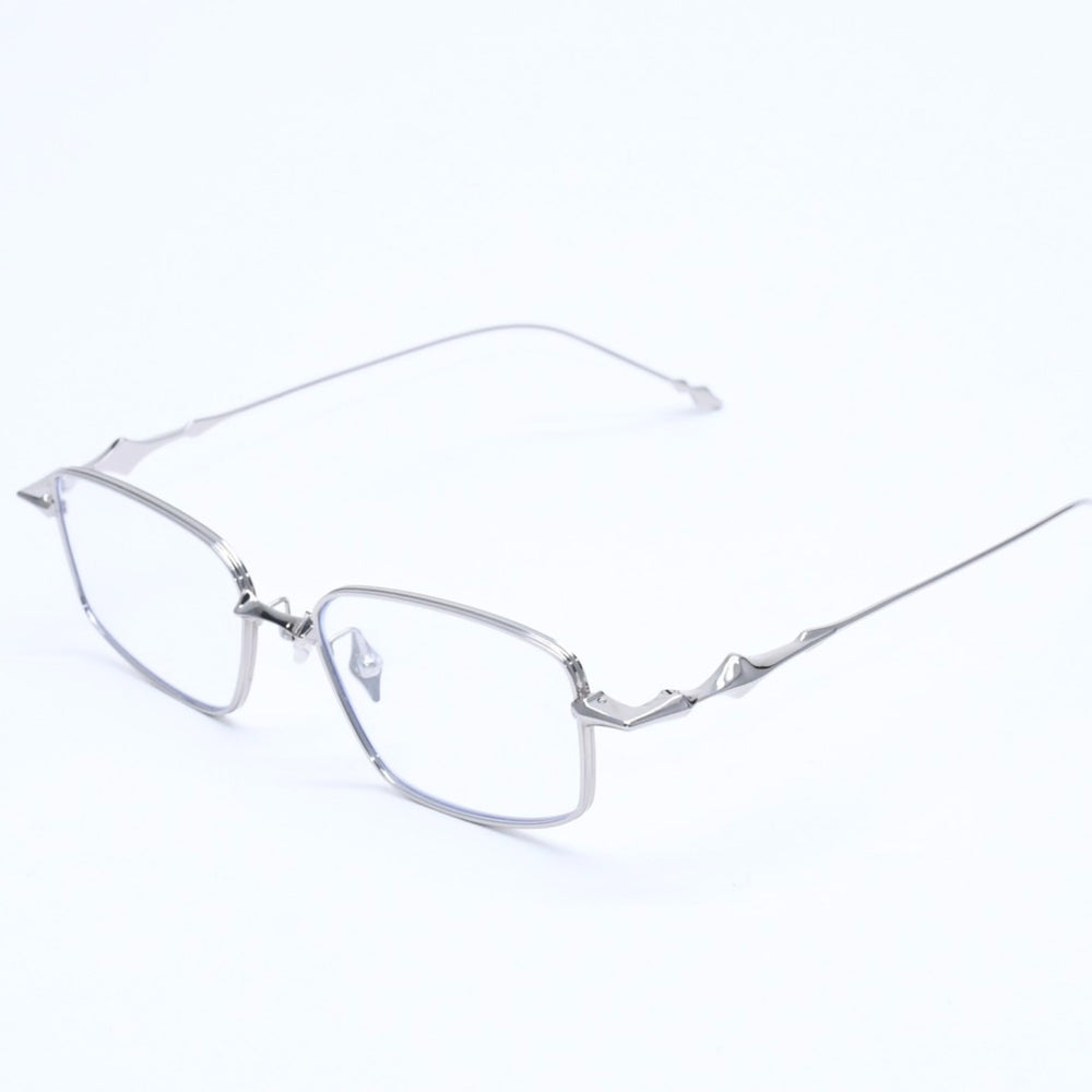 極美品 GENTLE MONSTER ジェントルモンスター 眼鏡 アイウェア ATOMIC アトミック スクエア シルバー金具 サイズ56◻︎17-151GD 中古 4a009283