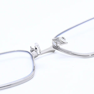 極美品 GENTLE MONSTER ジェントルモンスター 眼鏡 アイウェア ATOMIC アトミック スクエア シルバー金具 サイズ56◻︎17-151GD 中古 4a009283