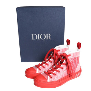新品同様品 Christian Dior クリスチャンディオール スニーカー 靴 B23 Oblique Red オブリークレッド 赤 サイズ41 中古 4a010233