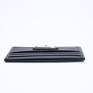 Like new PRADA Re-Nylon x Saffiano leather card case 2MC025 black triangle logo plate used 4a009274