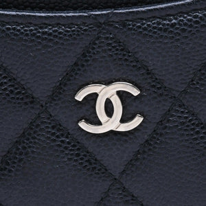 極美品 CHANEL シャネル クラシック ジップ カードケース AP3179 ランダム番台 ブラック ミニウォレット ココマーク ゴールド金具 中古 4a009280