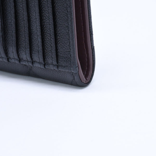 極美品 CHANEL シャネル クラシック ジップ カードケース AP3179 ランダム番台 ブラック ミニウォレット ココマーク ゴールド金具 中古 4a009280