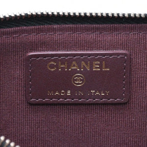 極美品 CHANEL シャネル クラシック ジップ カードケース AP3179 ランダム番台 ブラック ミニウォレット ココマーク ゴールド金具 中古 4a009280