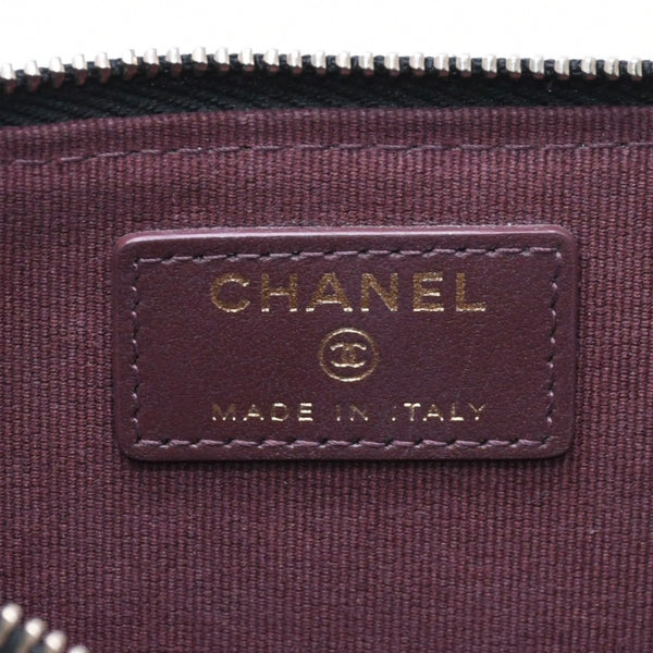 極美品 CHANEL シャネル クラシック ジップ カードケース AP3179 ランダム番台 ブラック ミニウォレット ココマーク ゴールド金具 中古 4a009280
