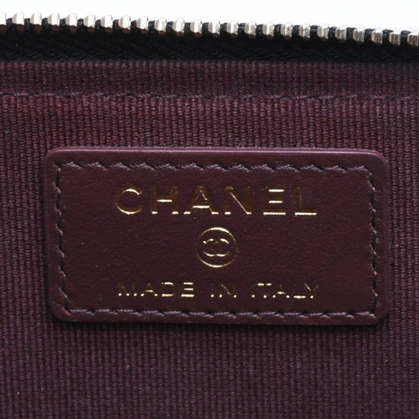 極美品 CHANEL シャネル クラシック ジップ カードケース AP3179 ランダム番台 ブラック ミニウォレット ココマーク ゴールド金具 中古 4a009278
