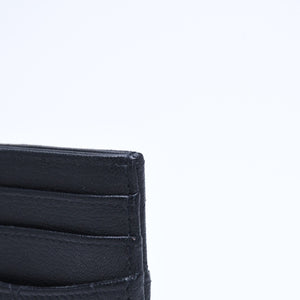 新品同様 CHANEL シャネル クラシック カードケース AP3595 ランダム番台 ブラック ココマークグレインゴートスキン ゴールド金具 中古 4a009287