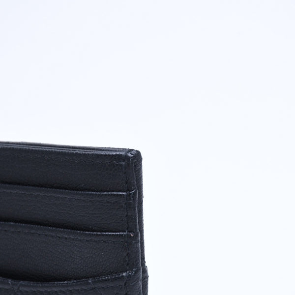 新品同様 CHANEL シャネル クラシック カードケース AP3595 ランダム番台 ブラック ココマークグレインゴートスキン ゴールド金具 中古 4a009287