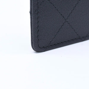 新品同様 CHANEL シャネル クラシック カードケース AP3595 ランダム番台 ブラック ココマークグレインゴートスキン ゴールド金具 中古 4a009287