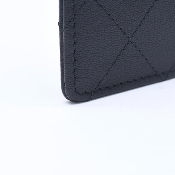新品同様 CHANEL シャネル クラシック カードケース AP3595 ランダム番台 ブラック ココマークグレインゴートスキン ゴールド金具 中古 4a009287