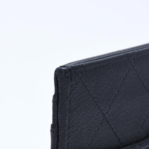 新品同様 CHANEL シャネル クラシック カードケース AP3595 ランダム番台 ブラック ココマークグレインゴートスキン ゴールド金具 中古 4a009287