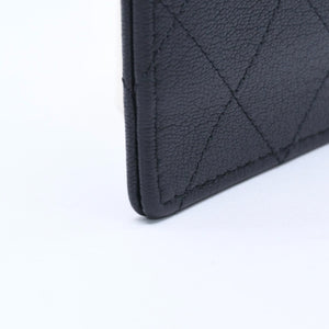 新品同様 CHANEL シャネル クラシック カードケース AP3595 ランダム番台 ブラック ココマークグレインゴートスキン ゴールド金具 中古 4a009287