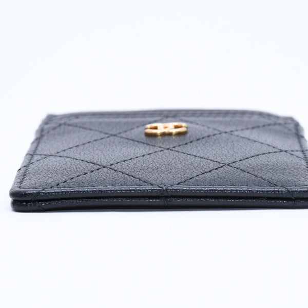 新品同様 CHANEL シャネル クラシック カードケース AP3595 ランダム番台 ブラック ココマークグレインゴートスキン ゴールド金具 中古 4a009287