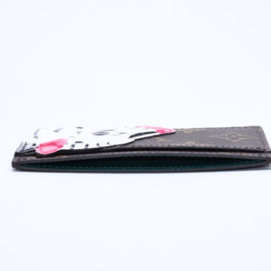 新品同様 LOUISVUITTON ルイヴィトン ポルトカルトサーンプル シマウマ カードケース 名刺入れ M11448 モノグラムキャンバス ブラウン 中古 4a009282