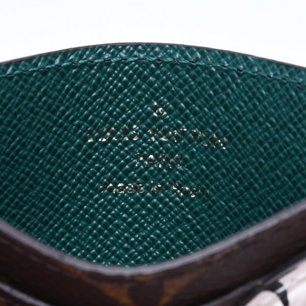新品同様 LOUISVUITTON ルイヴィトン ポルトカルトサーンプル シマウマ カードケース 名刺入れ M11448 モノグラムキャンバス ブラウン 中古 4a009282
