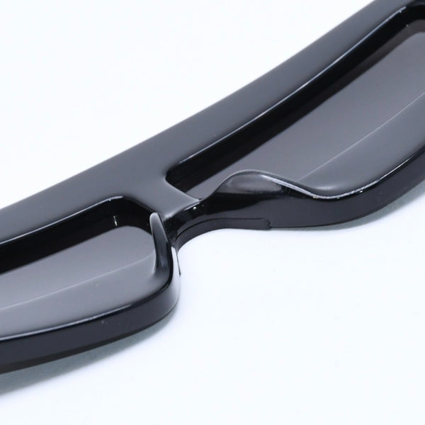極美品 RICK OWENS リックオウエンス Phlegシールドサングラス RG0000007 ブラック ジオメトリックフレーム アクセサリー 中古 4a009281