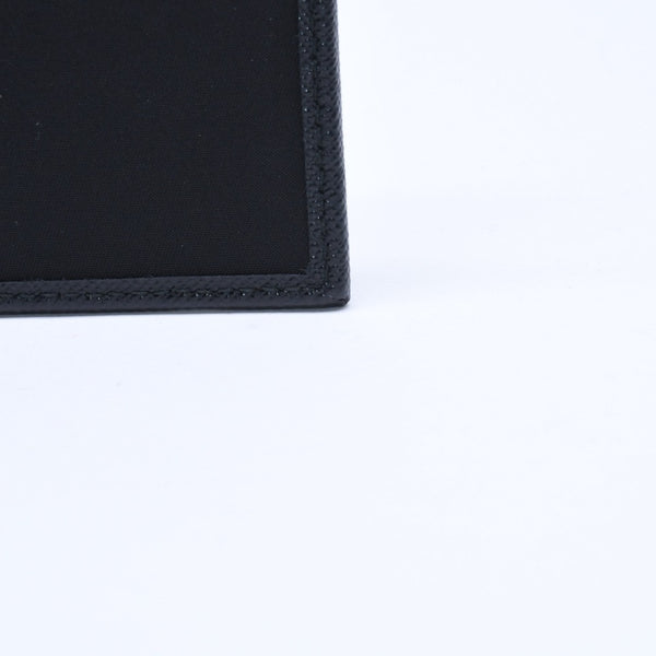 Like new PRADA Re-Nylon x Saffiano leather card case 2MC025 black triangle logo plate used 4a009274