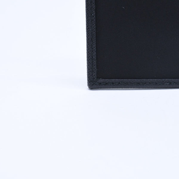Like new PRADA Re-Nylon x Saffiano leather card case 2MC025 black triangle logo plate used 4a009274