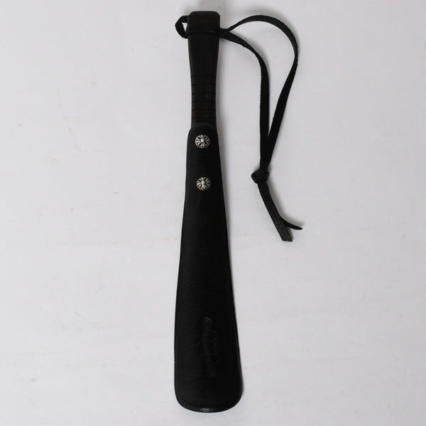 極美品 CHROME HEARTS クロムハーツ SHOE HORN W/EBONY シューホーン 靴ベラ CHクロス エボニーウッド シルバー925 中古 4a009222