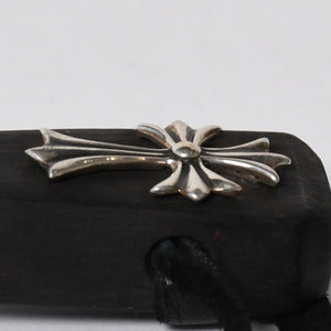 極美品 CHROME HEARTS クロムハーツ SHOE HORN W/EBONY シューホーン 靴ベラ CHクロス エボニーウッド シルバー925 中古 4a009222