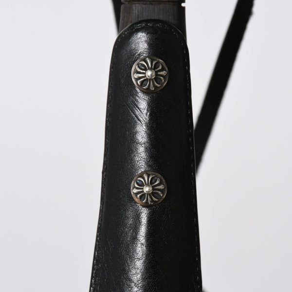 極美品 CHROME HEARTS クロムハーツ SHOE HORN W/EBONY シューホーン 靴ベラ CHクロス エボニーウッド シルバー925 中古 4a009222