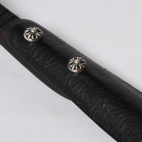 極美品 CHROME HEARTS クロムハーツ SHOE HORN W/EBONY シューホーン 靴ベラ CHクロス エボニーウッド シルバー925 中古 4a009222
