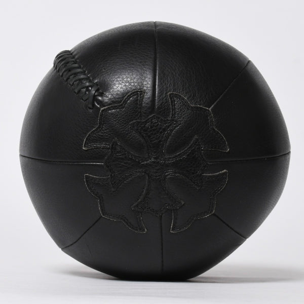 極美品 CHROME HEARTS クロムハーツ MEDICINE BALL SML メディシンボール スモール CHプラスパッチ 4パッチ レザー シルバー925 中古 4a009220