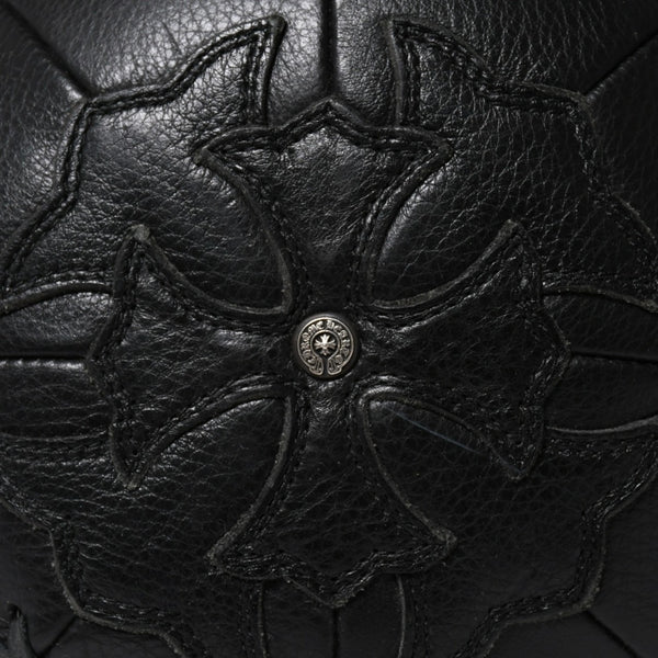 極美品 CHROME HEARTS クロムハーツ MEDICINE BALL SML メディシンボール スモール CHプラスパッチ 4パッチ レザー シルバー925 中古 4a009220
