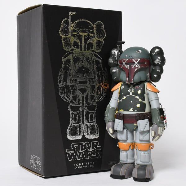 新品同様品 カウズ KAWS ×STAR WARS×MEDICOM TOY Boba Fett Companion KAWS Version フィギュア カーキ 中古 4a009302