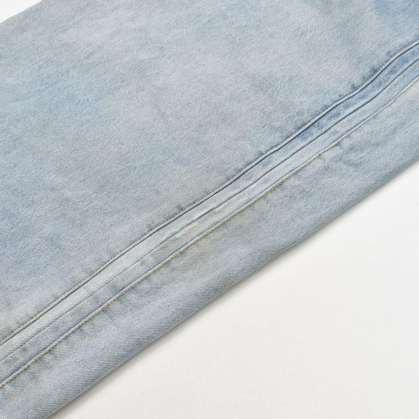 VETEMENTS ヴェトモン 23SS インサイドアウトパッチバギーデニムパンツ インディゴ UE63PA265N サイズS 美品 中古 4a009309