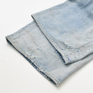 VETEMENTS ヴェトモン 23SS インサイドアウトパッチバギーデニムパンツ インディゴ UE63PA265N サイズS 美品 中古 4a009309