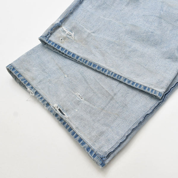 VETEMENTS ヴェトモン 23SS インサイドアウトパッチバギーデニムパンツ インディゴ UE63PA265N サイズS 美品 中古 4a009309
