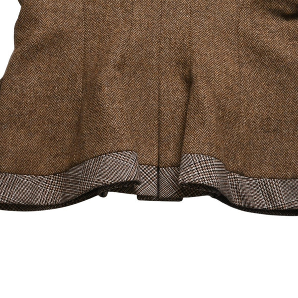 Very good condition Alexander McQueen Tweed jacket 168183 Size 40 Brown Herringbone Personal period Used 4a009314