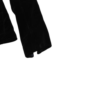 極美品 YVES SAINT LAURENT イヴサンローラン ベロアジャケット V58T コットン ブラック アンティークゴールド金具 サイズ36 中古 4a009335