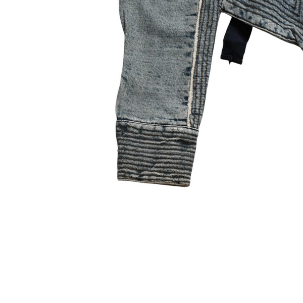 極美品 Alexander McQueen アレキサンダー マックイーン 02FW デニムジャケット 104044 サイズ38 ダブレット コルセット 中古 4a009316