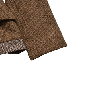 Very good condition Alexander McQueen Tweed jacket 168183 Size 40 Brown Herringbone Personal period Used 4a009314