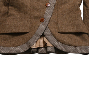 Very good condition Alexander McQueen Tweed jacket 168183 Size 40 Brown Herringbone Personal period Used 4a009314