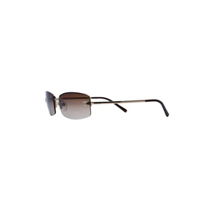 極美品 CHANEL シャネル リムレス サングラス アイウェア 4093-B c.125/13 サイズ59□16 130 ココマーク ブラウン 中古 4a001584