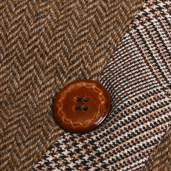 Very good condition Alexander McQueen Tweed jacket 168183 Size 40 Brown Herringbone Personal period Used 4a009314
