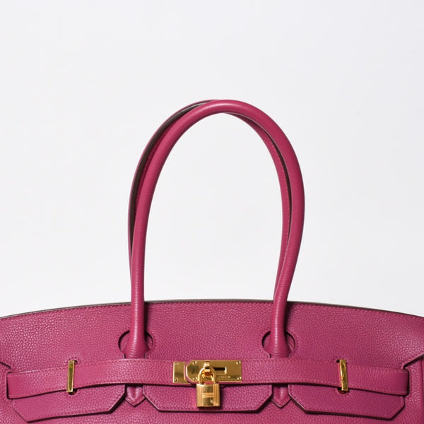 HERMES エルメス ショルダーバーキン42 トリヨンクレマンス ハンドバッグ ◻︎P刻印 ゴルチェ期 ローズパープル ゴールド金具 美品 中古 4a009723