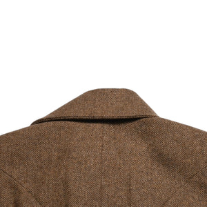 Very good condition Alexander McQueen Tweed jacket 168183 Size 40 Brown Herringbone Personal period Used 4a009314