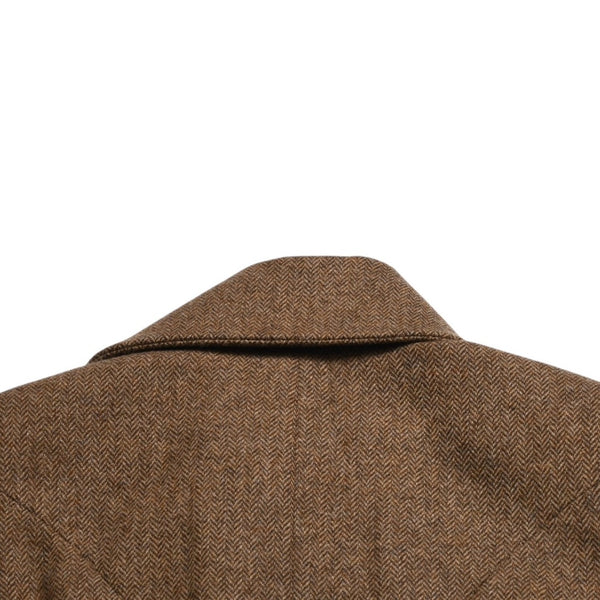 Very good condition Alexander McQueen Tweed jacket 168183 Size 40 Brown Herringbone Personal period Used 4a009314