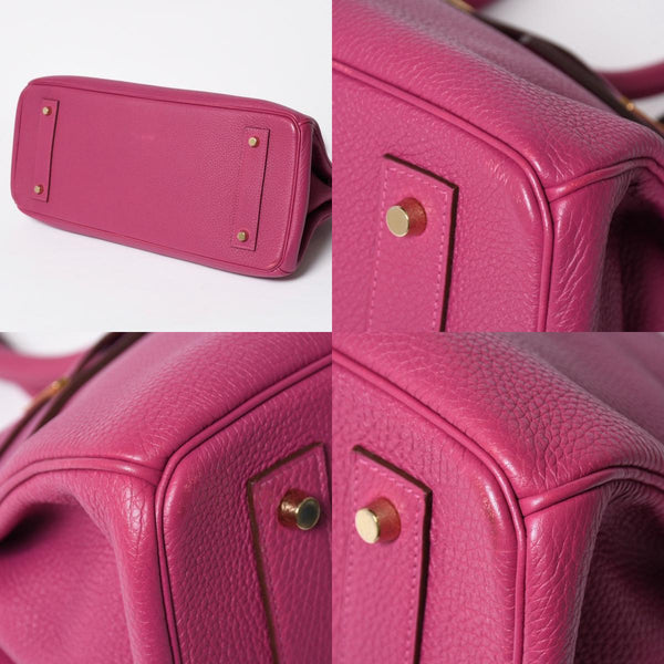 HERMES エルメス ショルダーバーキン42 トリヨンクレマンス ハンドバッグ ◻︎P刻印 ゴルチェ期 ローズパープル ゴールド金具 美品 中古 4a009723