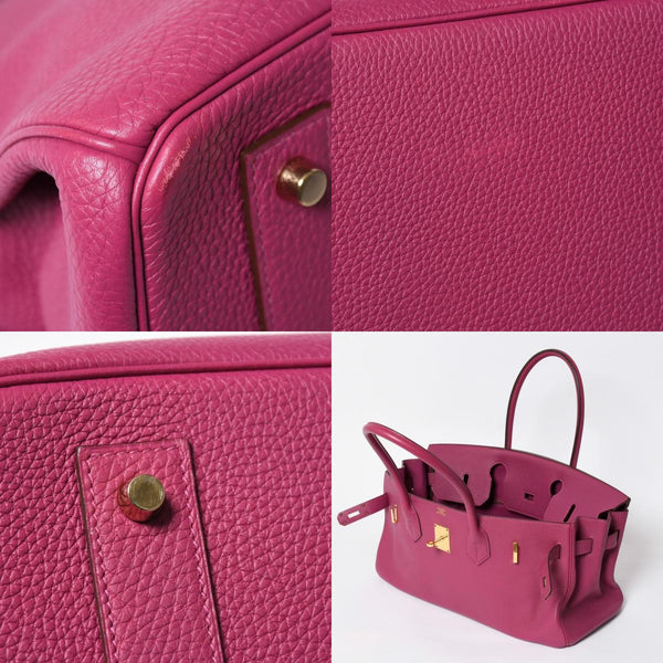 HERMES エルメス ショルダーバーキン42 トリヨンクレマンス ハンドバッグ ◻︎P刻印 ゴルチェ期 ローズパープル ゴールド金具 美品 中古 4a009723