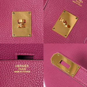 HERMES エルメス ショルダーバーキン42 トリヨンクレマンス ハンドバッグ ◻︎P刻印 ゴルチェ期 ローズパープル ゴールド金具 美品 中古 4a009723