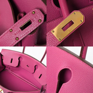 HERMES エルメス ショルダーバーキン42 トリヨンクレマンス ハンドバッグ ◻︎P刻印 ゴルチェ期 ローズパープル ゴールド金具 美品 中古 4a009723