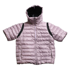 MIU MIU Short Sleeve Down Jacket Outer Purple Black Size S 42 Made in Italy Good Condition Used 4a009638