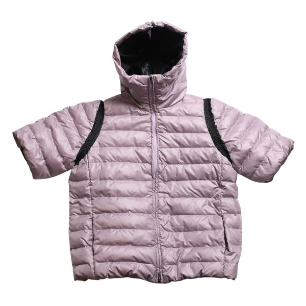 MIU MIU Short Sleeve Down Jacket Outer Purple Black Size S 42 Made in Italy Good Condition Used 4a009638