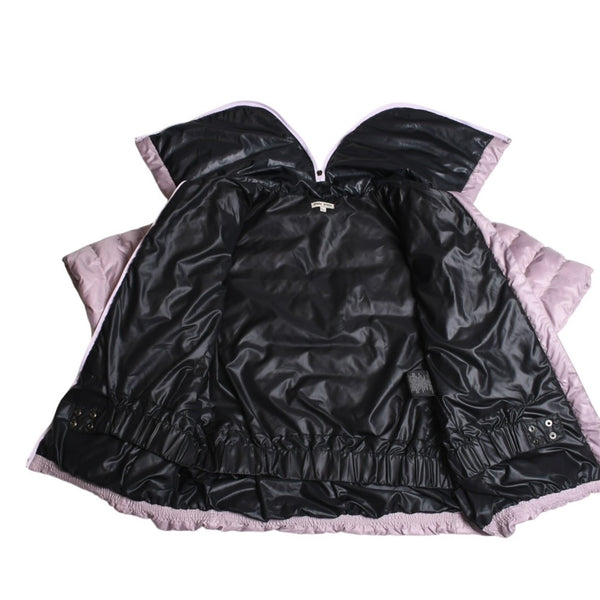 MIU MIU Short Sleeve Down Jacket Outer Purple Black Size S 42 Made in Italy Good Condition Used 4a009638