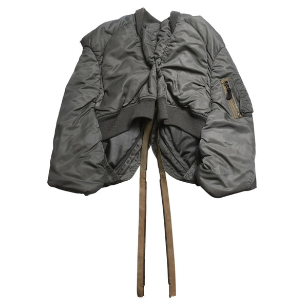 Very Good Condition JUNYA WATANABE COMME DES GARÇONS Deformed MA-1 Jacket Khaki Size S Used 4a009333