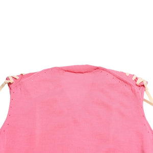 Very Good Condition COMME des GARCONS Knit Vest GO-N003 AD2005 One Size Lace Up Wool Pink Used 4a009321